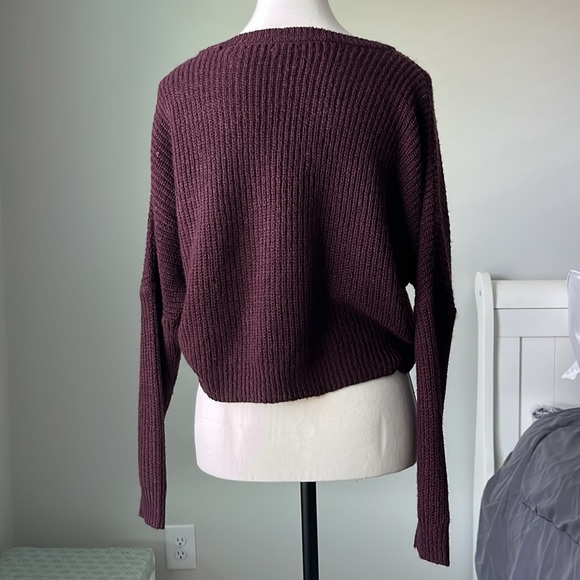 Charlotte Russe Purple Oversized Crop Sweater🌟 - Picture 2 of 8